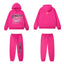 SP5DER Web Graphic Pullover Hoodie and Sweatpants Matching Set - Pink