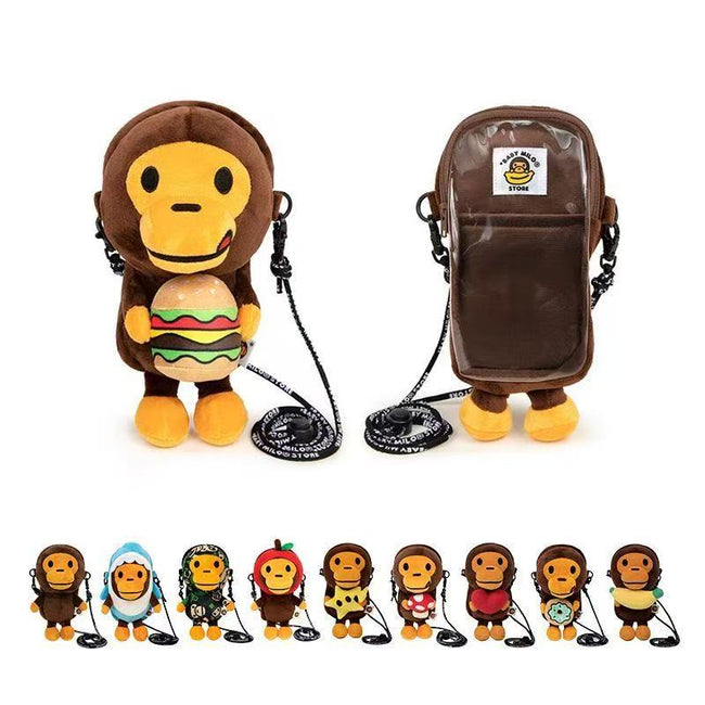 A Bathing Ape Baby Milo Heart Plush Doll Crossbody Bag Main Image