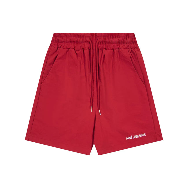 Aimé Leon Dore Nylon Track Shorts - Red Hover Image