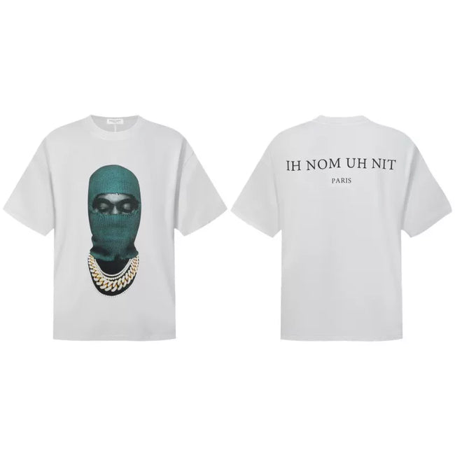 IH NOM UH NIT Green Mask Cuban Link Graphic Tee - Off-White Hover Image