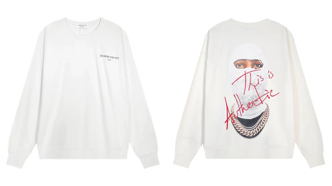 IH NOM UH NIT Authentic Script Mask Sweatshirt - Off-White Hover Image