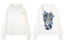 IH NOM UH NIT Blue Floral Mask Back Print Hoodie - Off-White