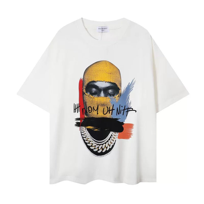 IH NOM UH NIT Yellow Mask Brushstroke Graphic Tee - Off-White Hover Image