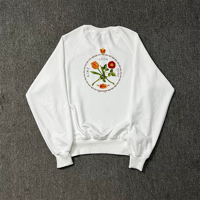 Aimé Leon Dore Floral Graphic Sweatshirt - White Hover Image