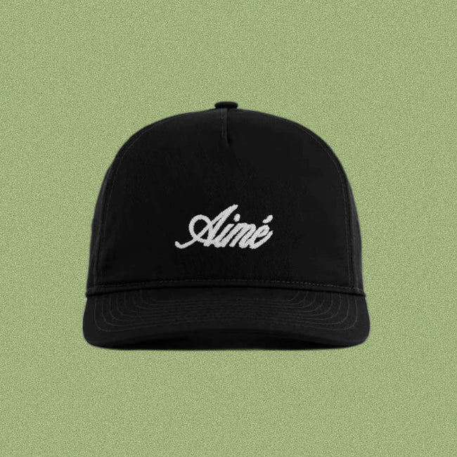 Aimé Leon Dore Cursive Script Hat - Black Hover Image