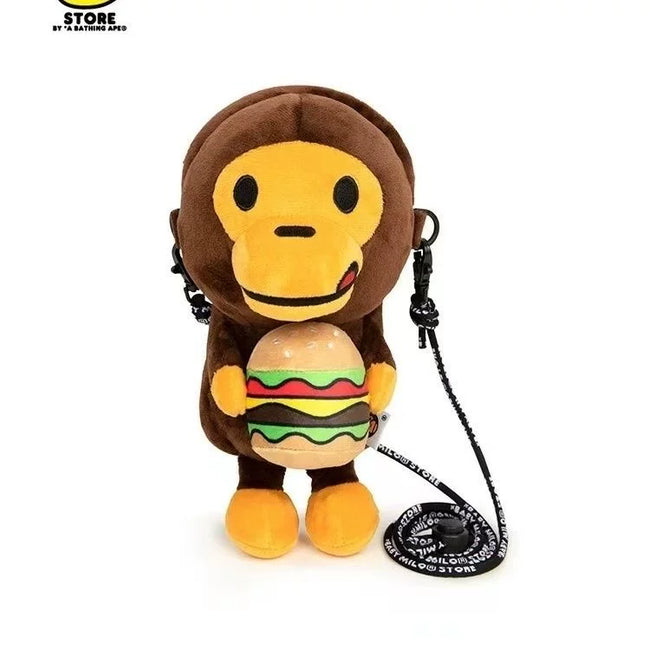 A Bathing Ape Baby Milo Hamburger Plush Doll Crossbody Bag Hover Image