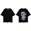 IH NOM UH NIT Floral Mask Back Print Tee - Black