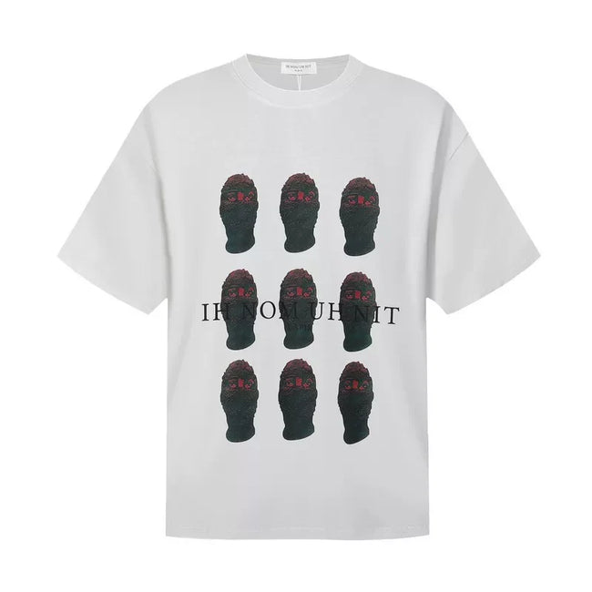 IH NOM UH NIT Multi-Mask Grid Graphic Tee - Off-White Hover Image