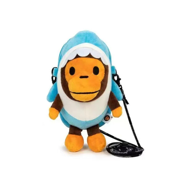 A Bathing Ape Baby Milo Shark Costume Plush Crossbody Bag Hover Image