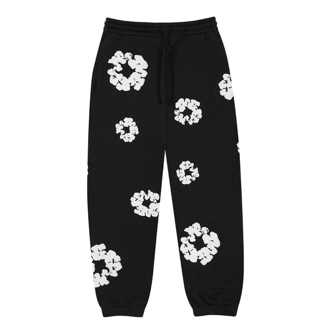 Denim Tears The Cotton Wreath Sweatpants 'Black' Hover Image