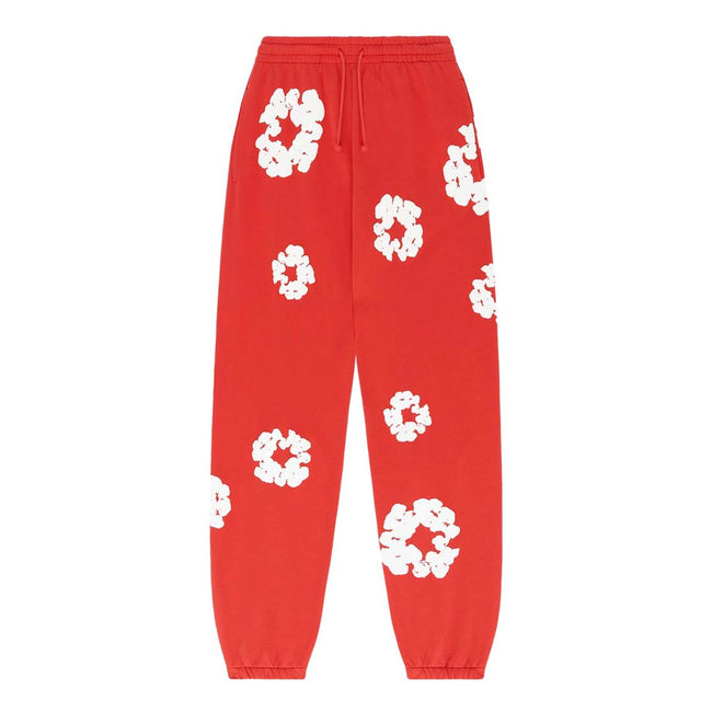 Denim Tears The Cotton Wreath Sweatpants 'Red' Hover Image