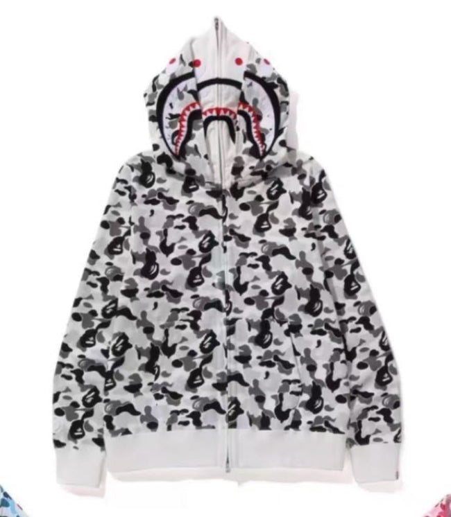 BAPE Shark Double-Layer Hood City Camo Zip Hover Image